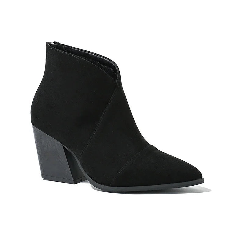 Korina | Pointed Ankle Boot With Suede Effect