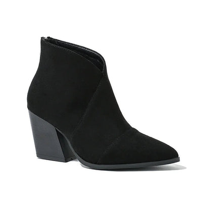 Korina | Pointed Ankle Boot With Suede Effect