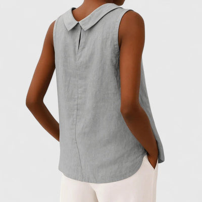 Aisha™ - Elegant Top with Roll Collar