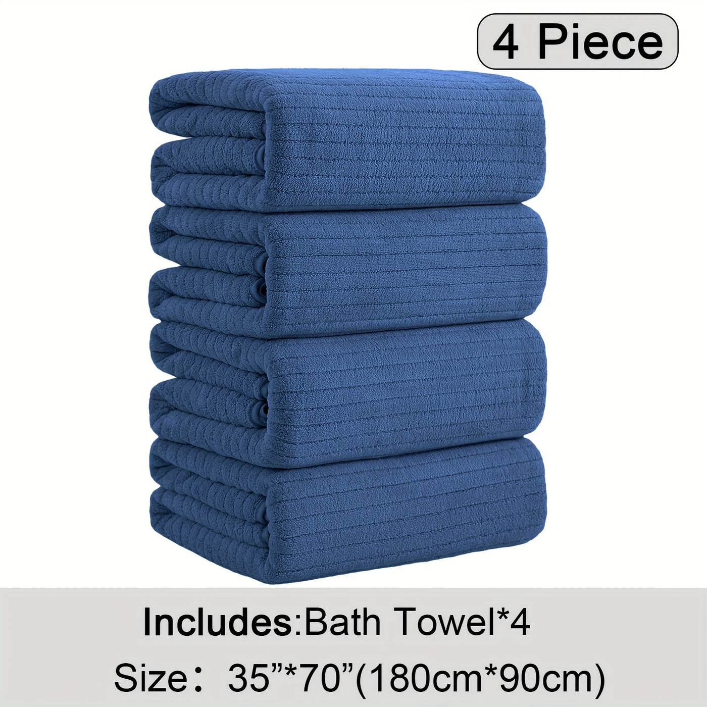 4 Pieces Soft Bath Towels