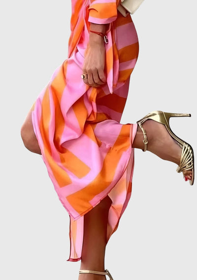 Hannah™ - Elegant Wrap Dress with Print