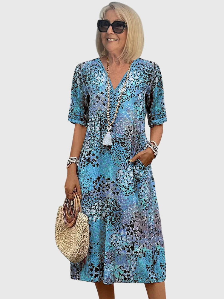 Addison™ - Elegant Floral Midi Dress