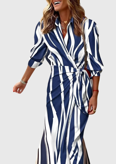 Hannah™ - Elegant Wrap Dress with Print