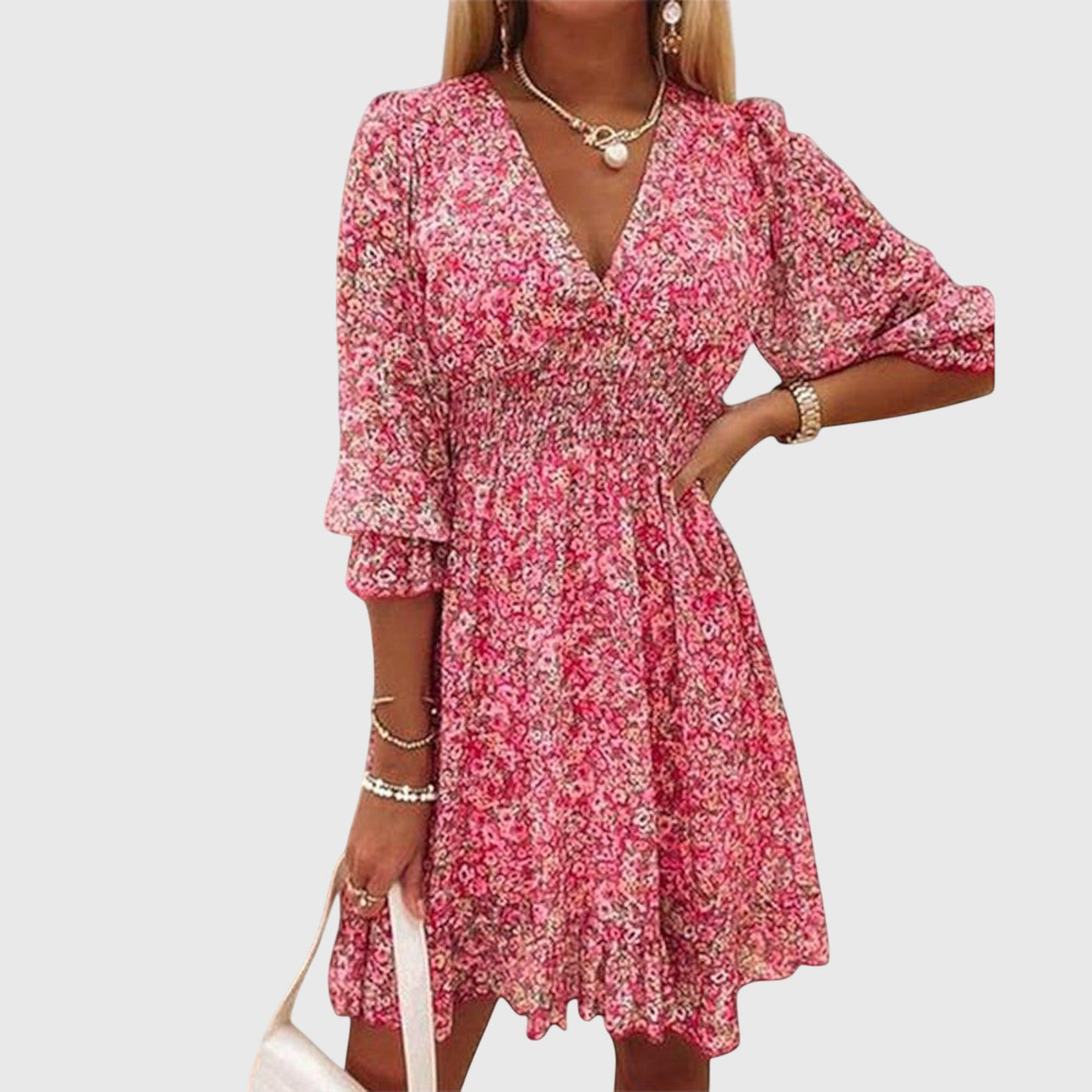 Jana™ - Floral Puff Sleeve Dress