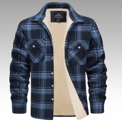 Hayes | Checkered Trucker Jacket with Fleece Lining