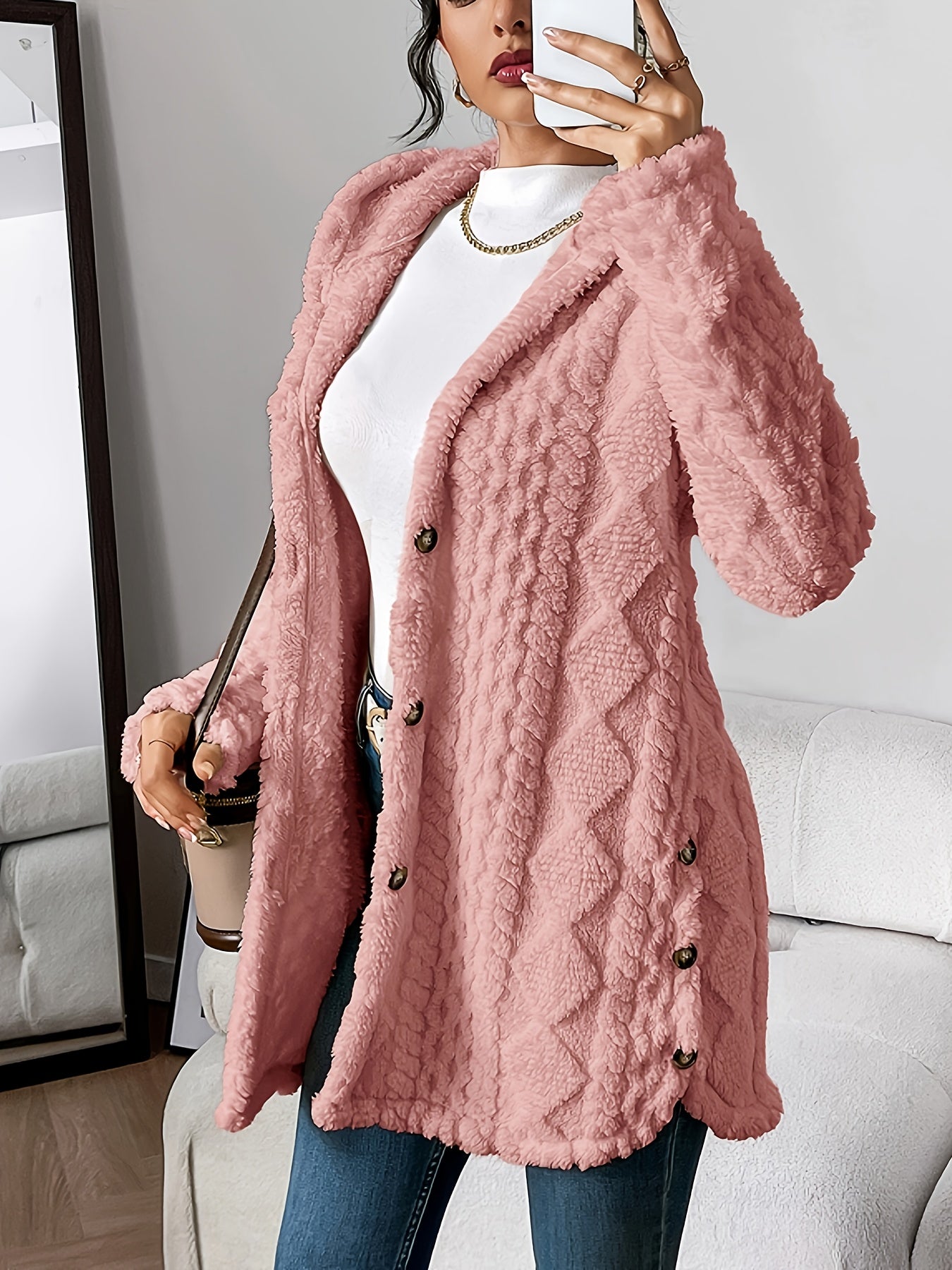 Macella | Plush Hooded Cardigan