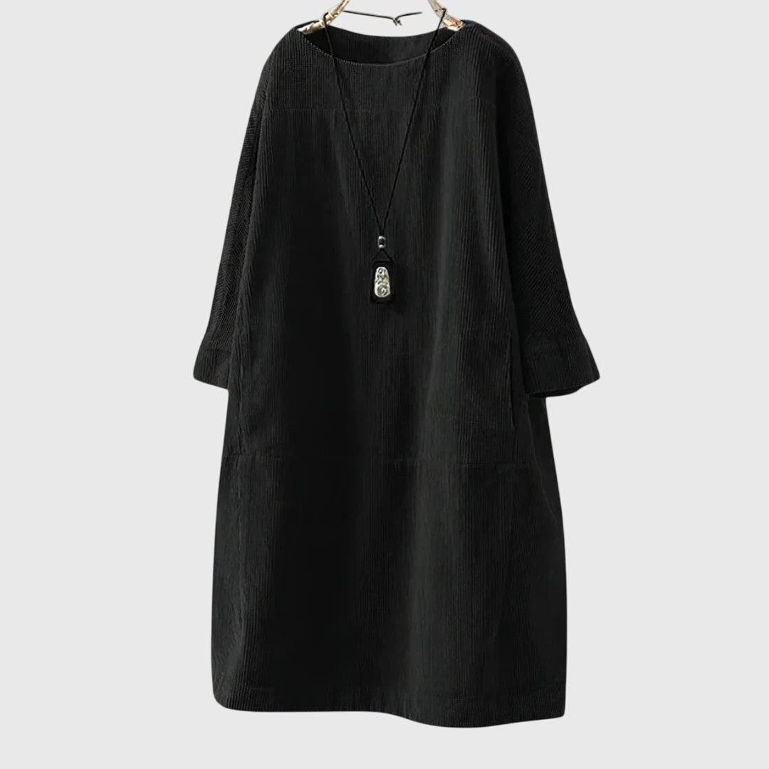 Kinsley™ - Relaxed Corduroy Midi Dress