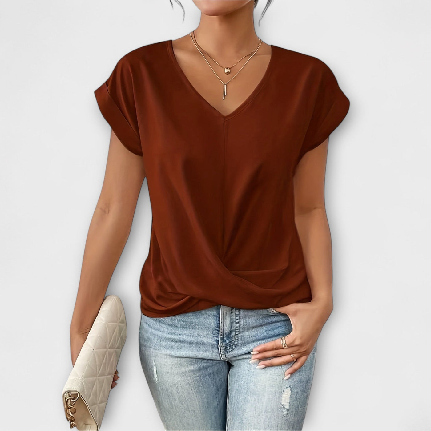 Vanessa™ - Elegant V-neck Top
