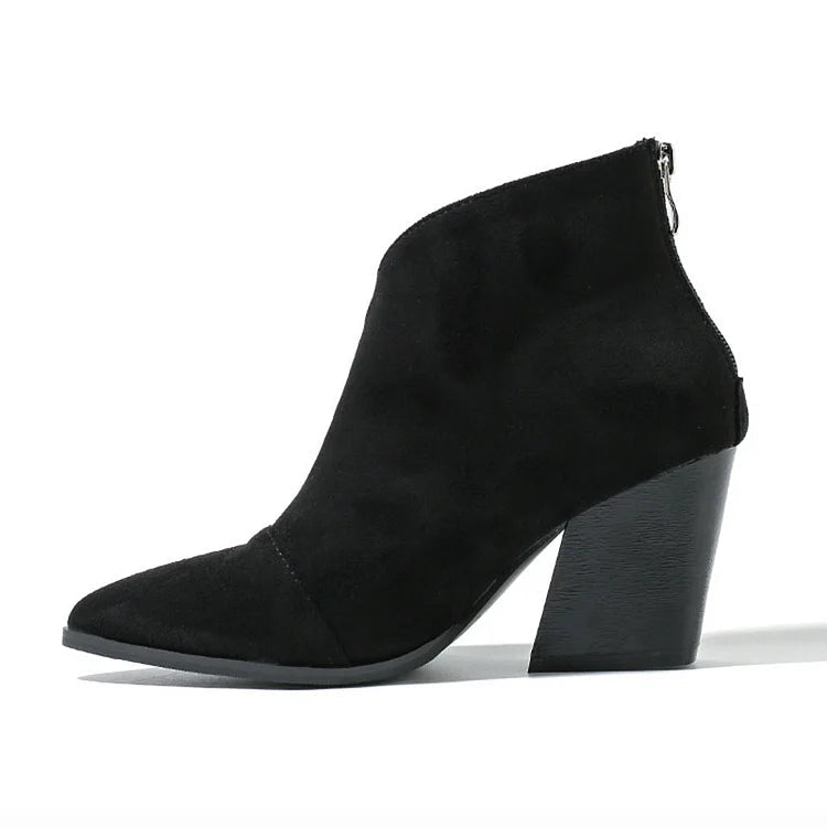 Korina | Pointed Ankle Boot With Suede Effect