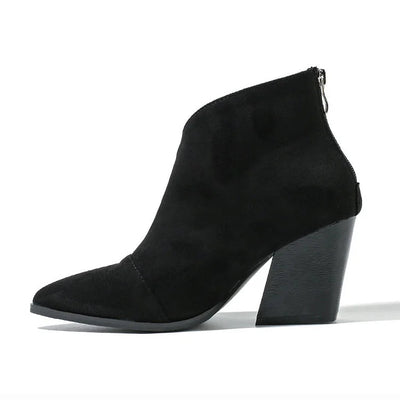 Korina | Pointed Ankle Boot With Suede Effect