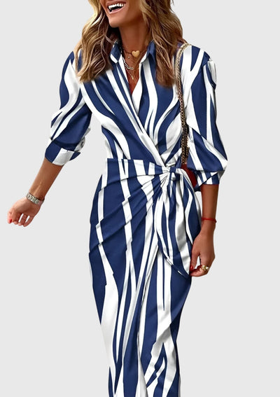 Hannah™ - Elegant Wrap Dress with Print
