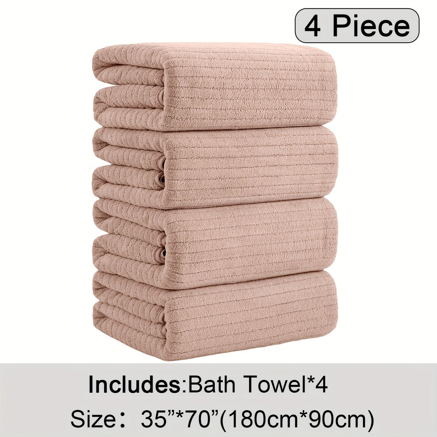 4 Pieces Soft Bath Towels