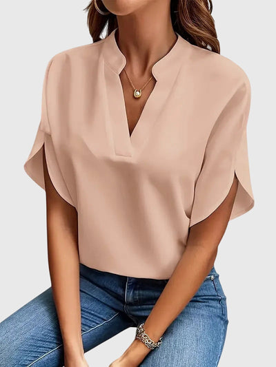 Poppy™ - Soft and Elegant V-Neck Shirt