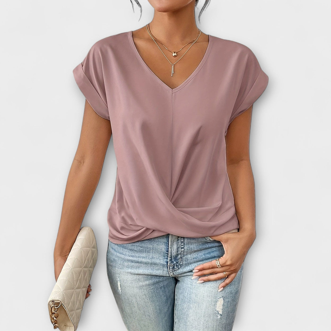 Vanessa™ - Elegant V-neck Top