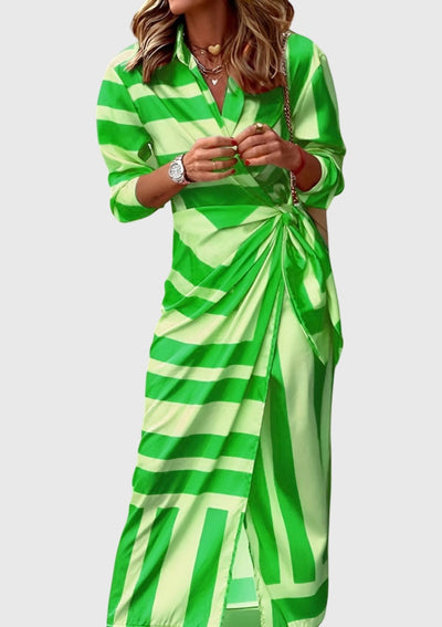 Hannah™ - Elegant Wrap Dress with Print