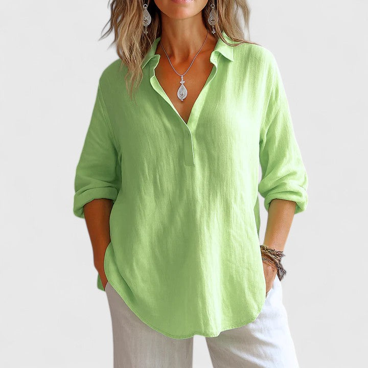 Lia™ - Comfortable Linen Blouse