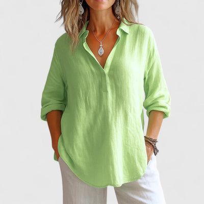 Lia™ - Comfortable Linen Blouse