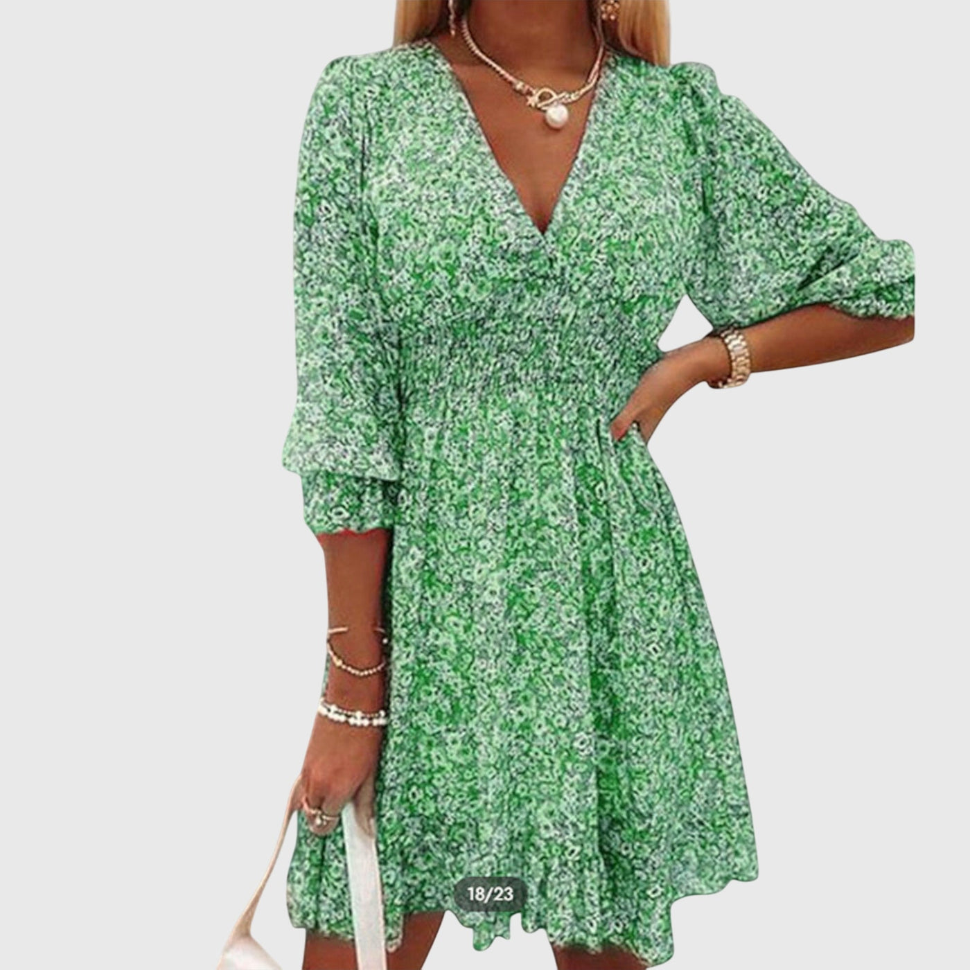 Jana™ - Floral Puff Sleeve Dress