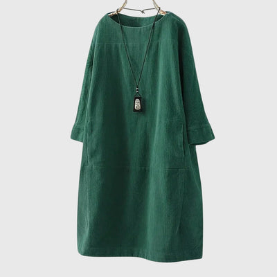 Kinsley™ - Relaxed Corduroy Midi Dress