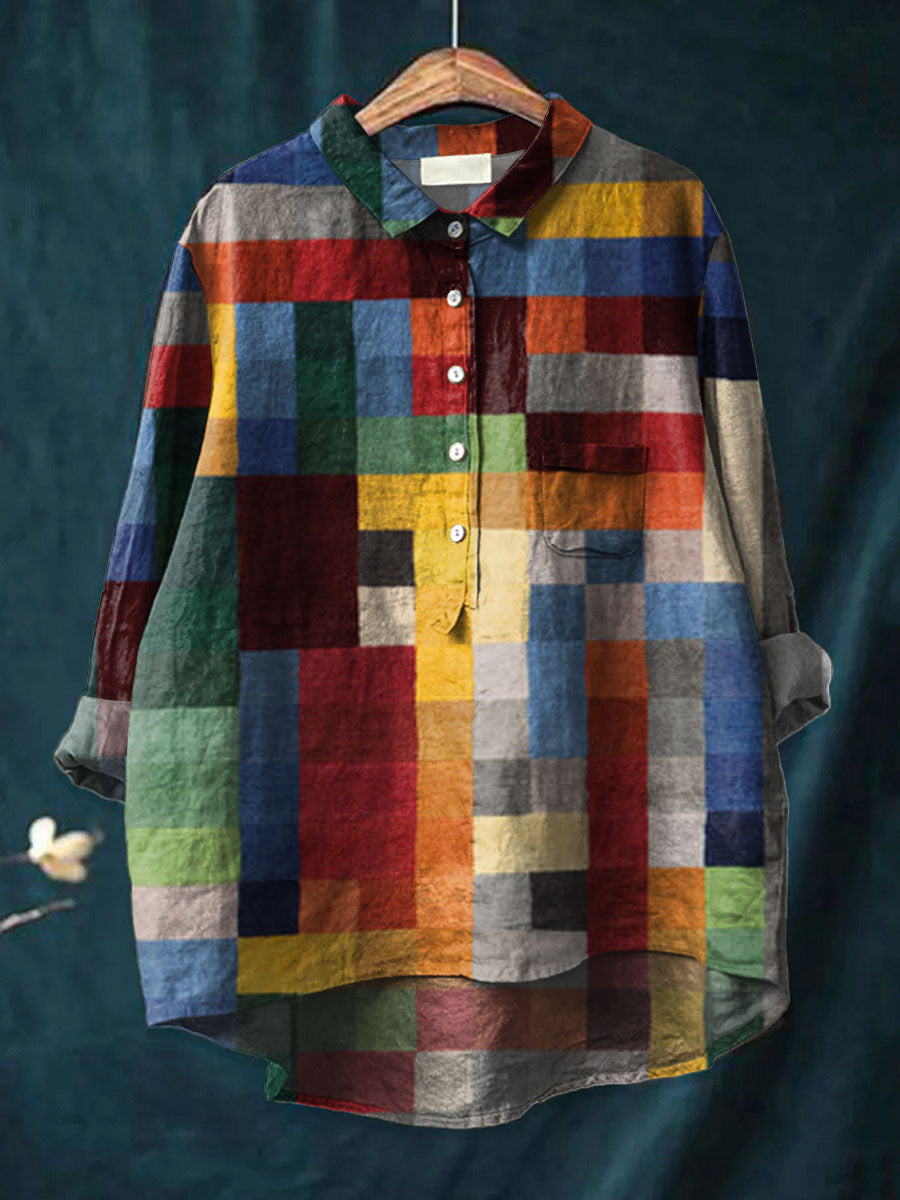 Passia | Color Block Print Shirt