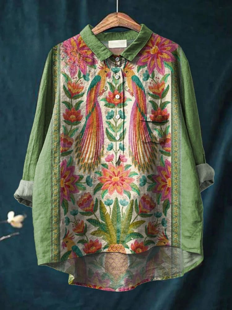 Pina | Tropical Peacock Shirt