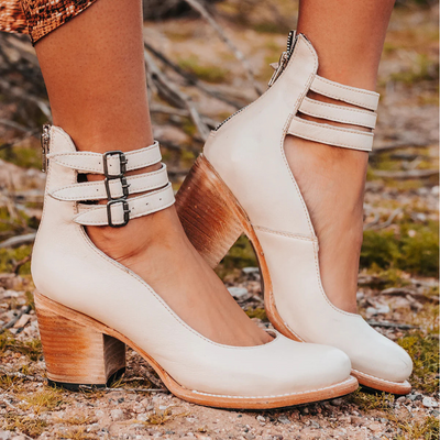 Essa | Vintage Leather Strap Heels