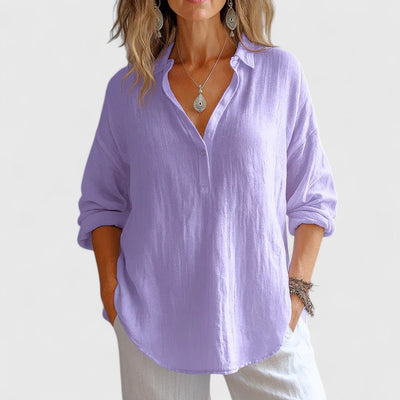 Lia™ - Comfortable Linen Blouse