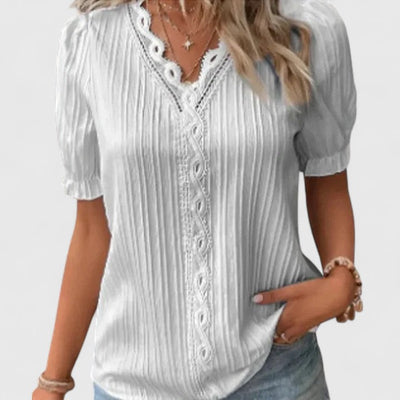 Vivienne™ - Elegant V-Neck Blouse
