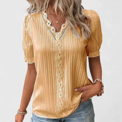 Vivienne™ - Elegant V-Neck Blouse