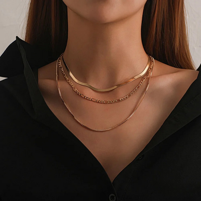 Linda | Vintage 3-Piece Layered Necklace