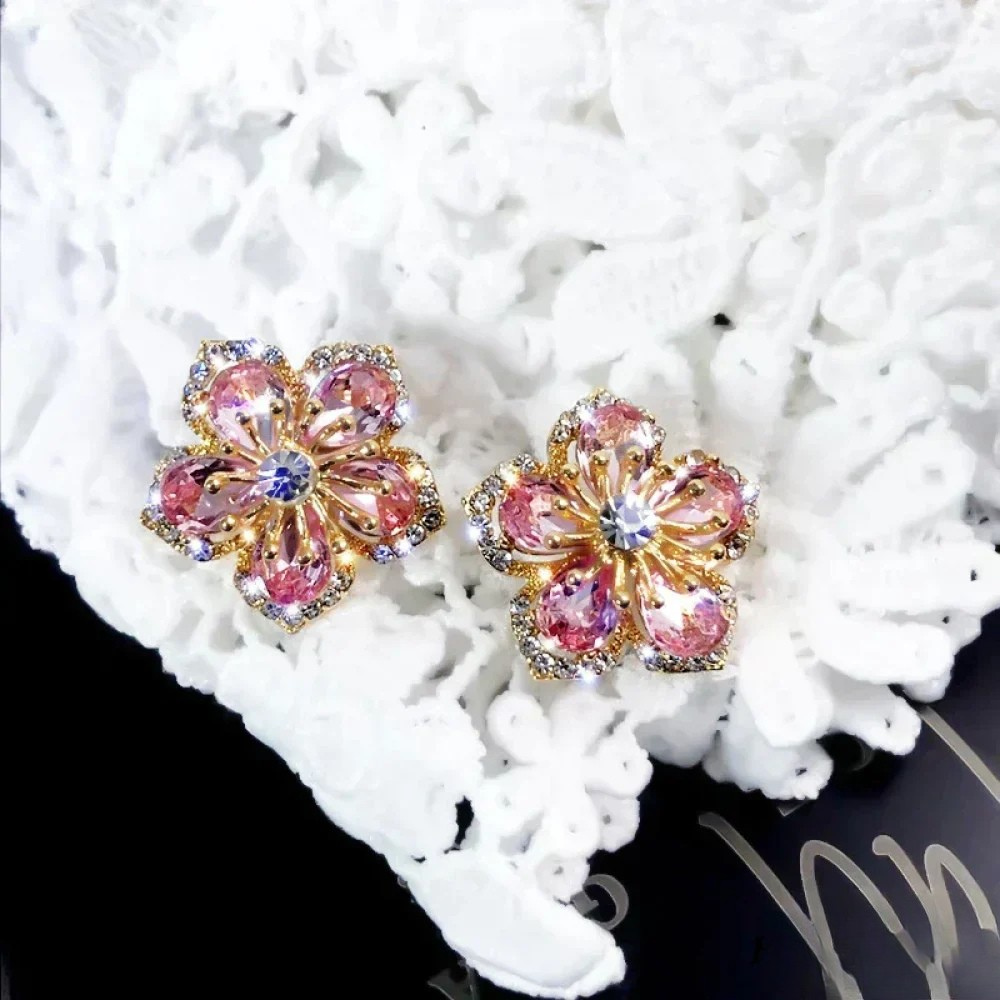 Porita | Sterling Silver Earrings with Colorful Zirconia