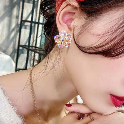 Porita | Sterling Silver Earrings with Colorful Zirconia