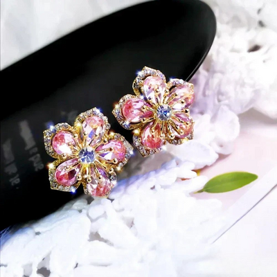 Porita | Sterling Silver Earrings with Colorful Zirconia