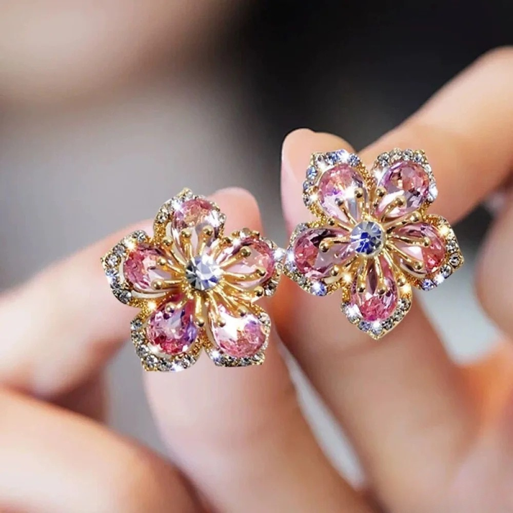 Porita | Sterling Silver Earrings with Colorful Zirconia