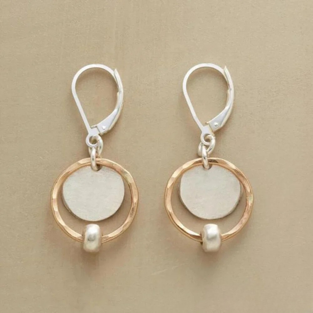 Kimsa | Vintage Pearl Earrings with Gold and Silver Plating