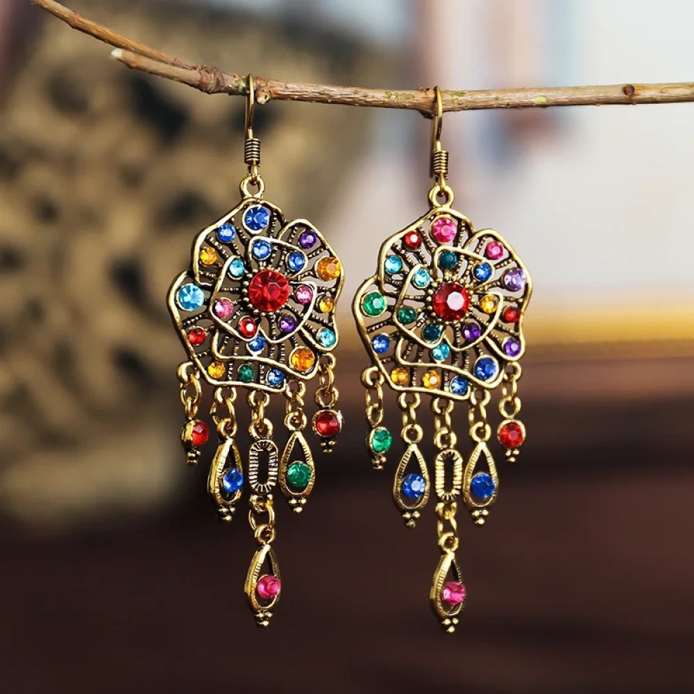 Jenn | Retro Colorful Mandala Earrings