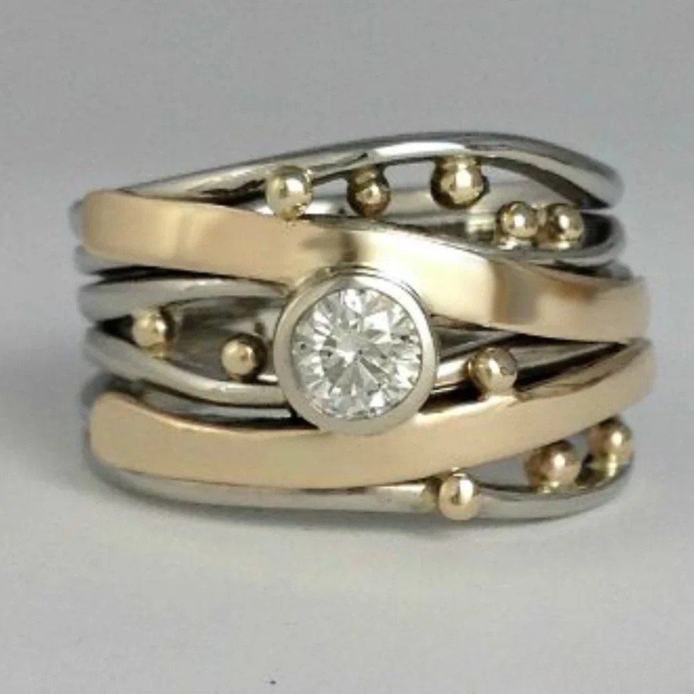 Lartia | Classic Gold Inlaid Zirconia Ring