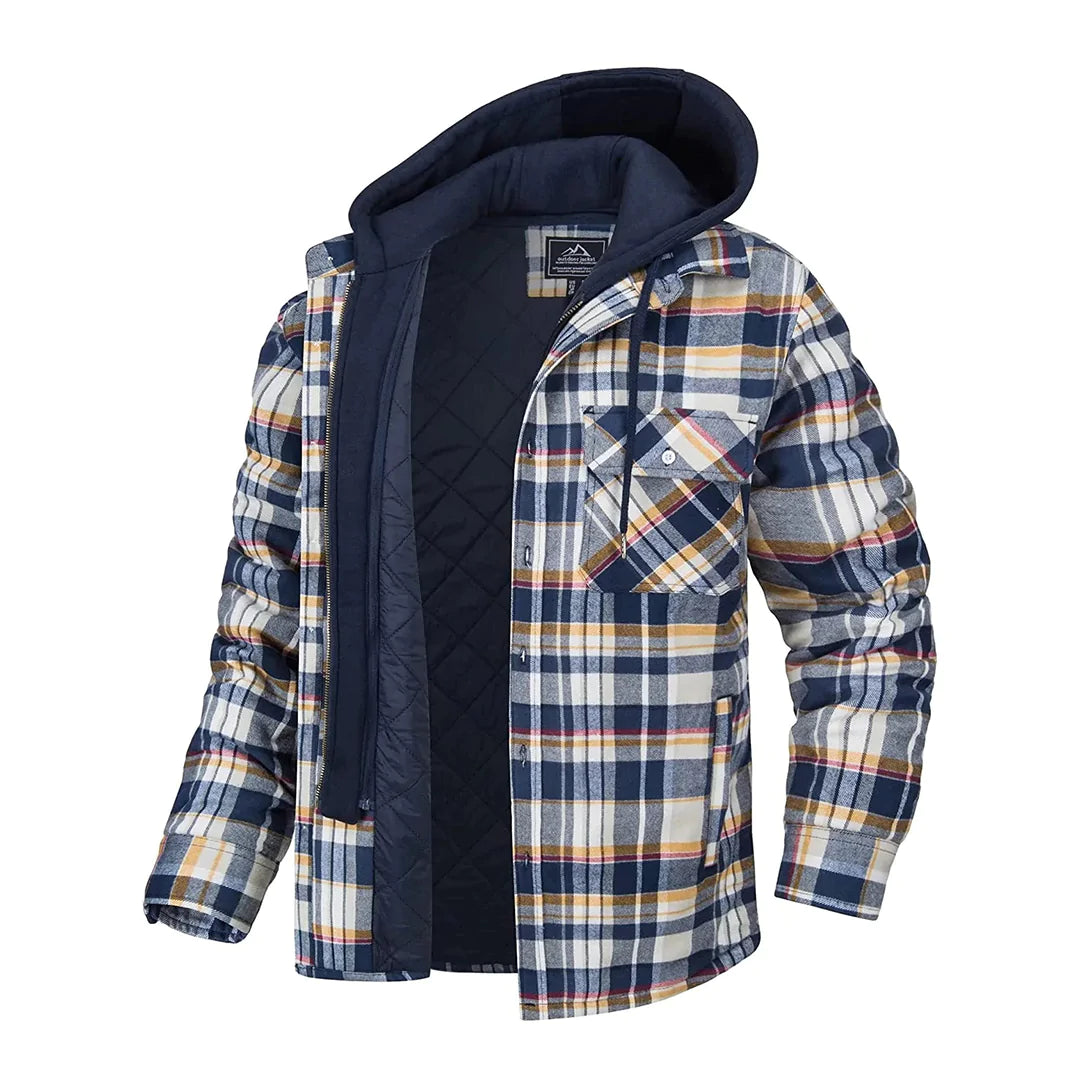 Florian - Men's Plaid Hooded Jacket