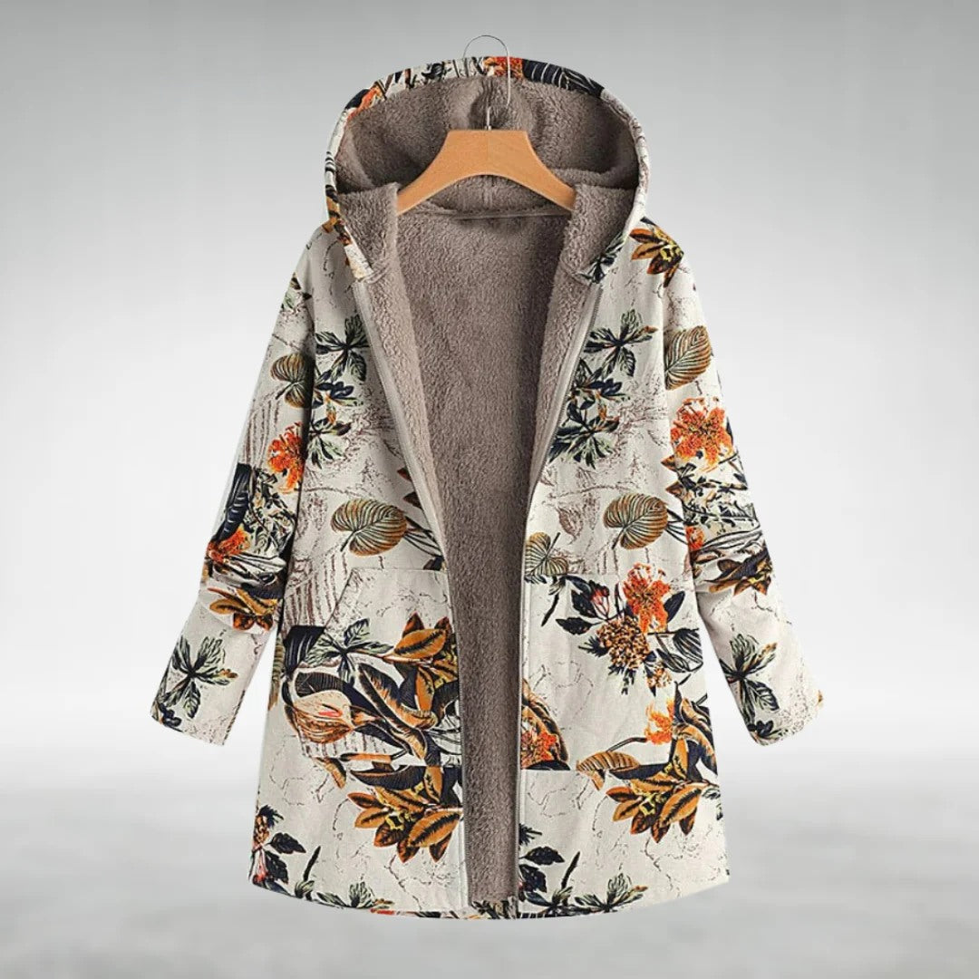 Analie | Stylish Fleece Jacket with Floral Design