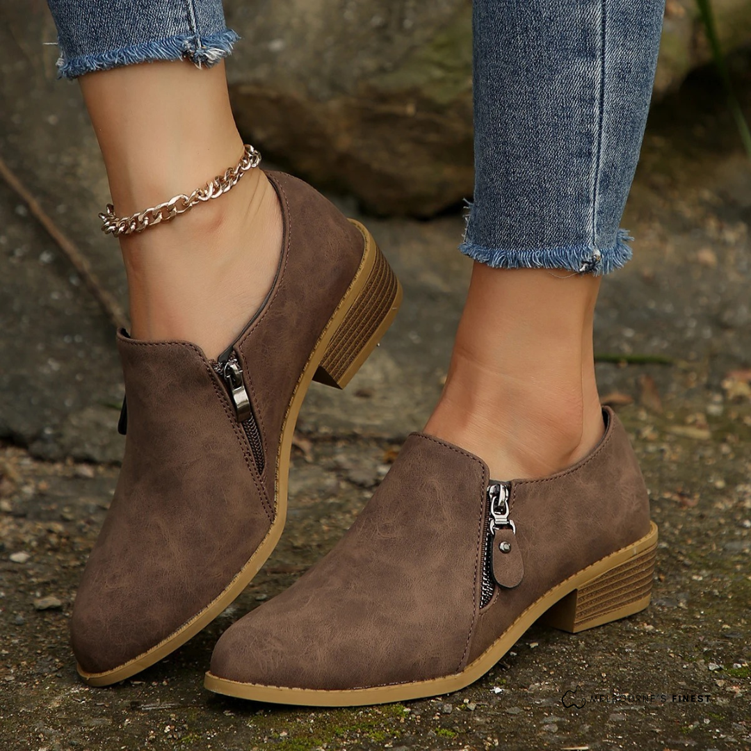 Brena | Orthopedic Zip-Up Ankle Boots