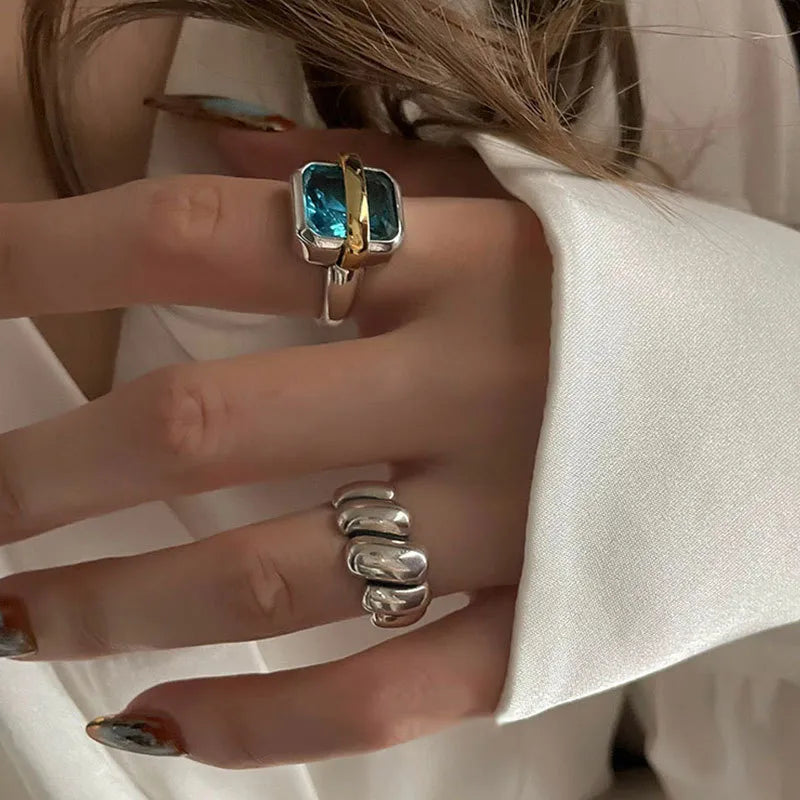 Barisa | Blue Zircon Silver Ring
