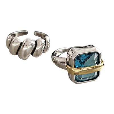 Barisa | Blue Zircon Silver Ring