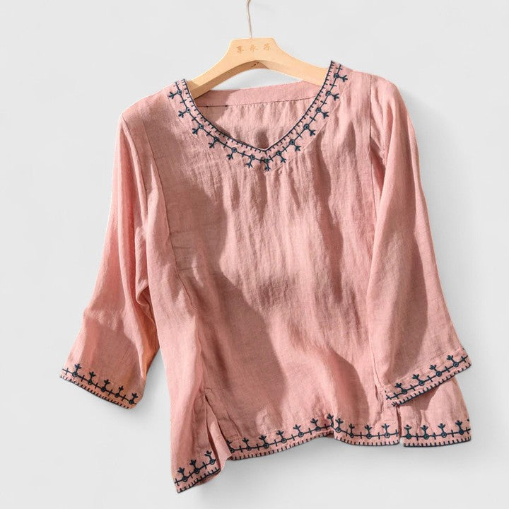 Aliyah™ - Elegant V-Neck Blouse