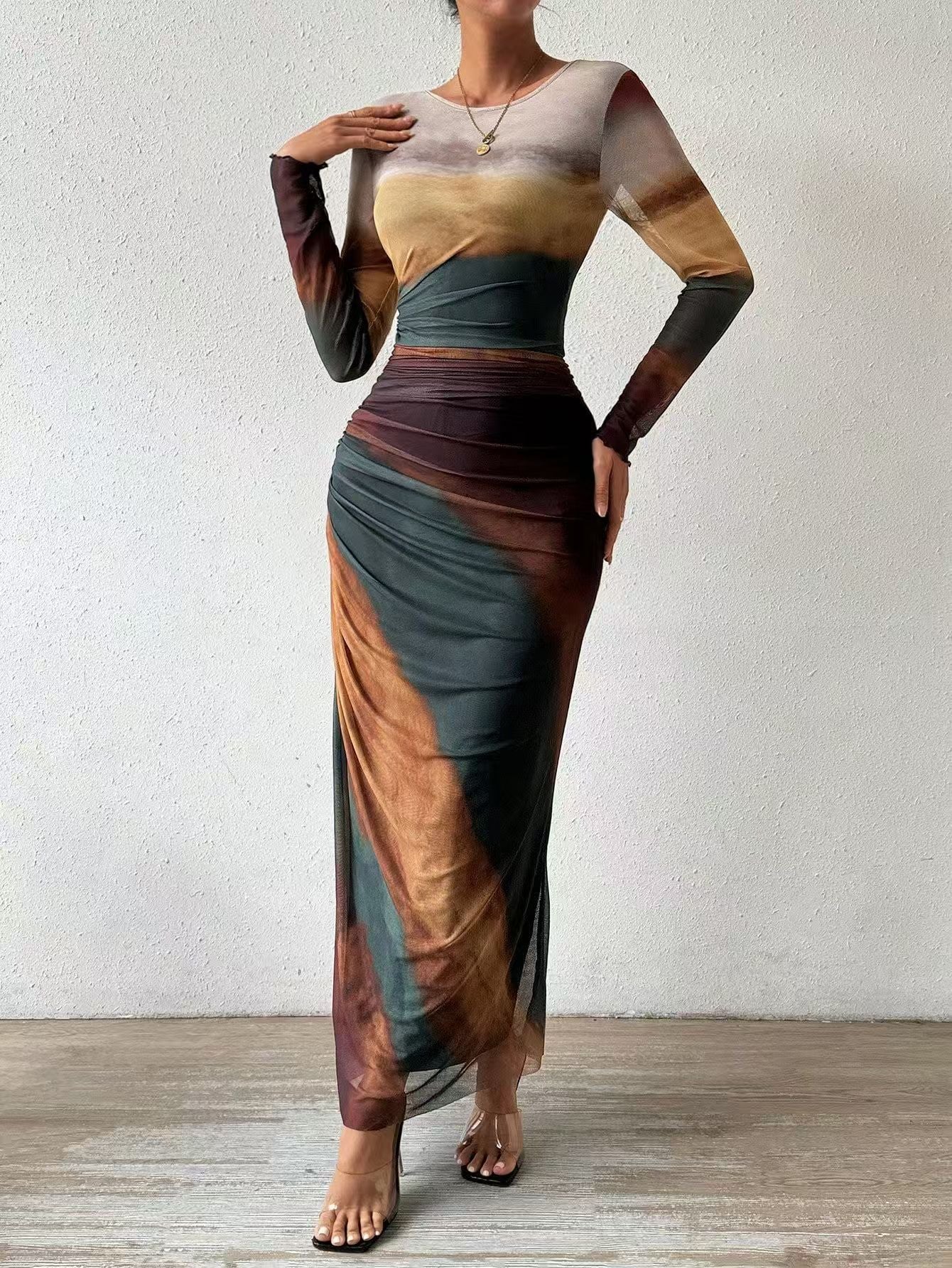 Felis™ - Long sleeve Maxi Dress