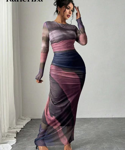 Felis™ - Long sleeve Maxi Dress