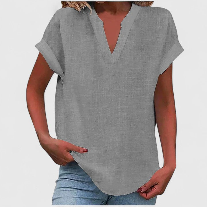 Stevie™ - Comfortable V-Neck Blouse