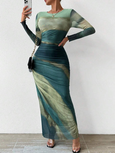 Felis™ - Long sleeve Maxi Dress