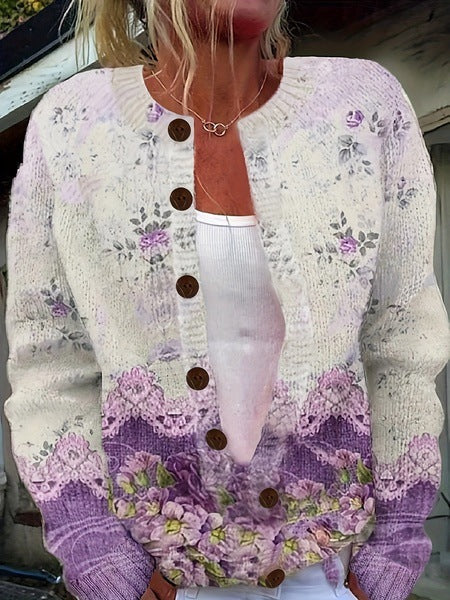 Malia | Vintage Floral Cardigan Sweater