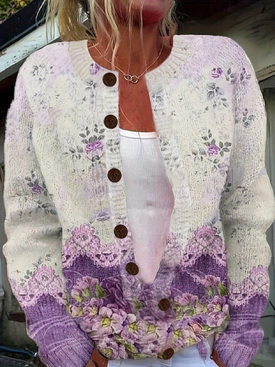 Malia | Vintage Floral Cardigan Sweater