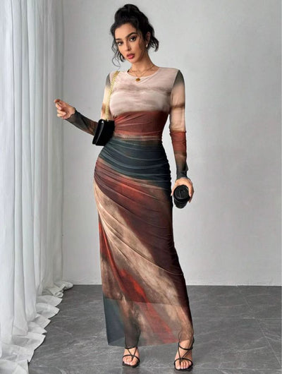 Felis™ - Long sleeve Maxi Dress